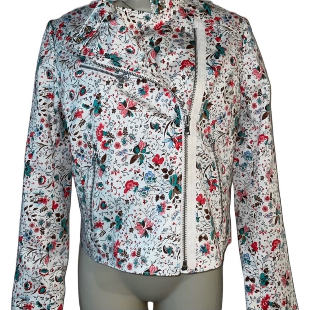 GAP Floral Moto Jacket Size XS New With Tags